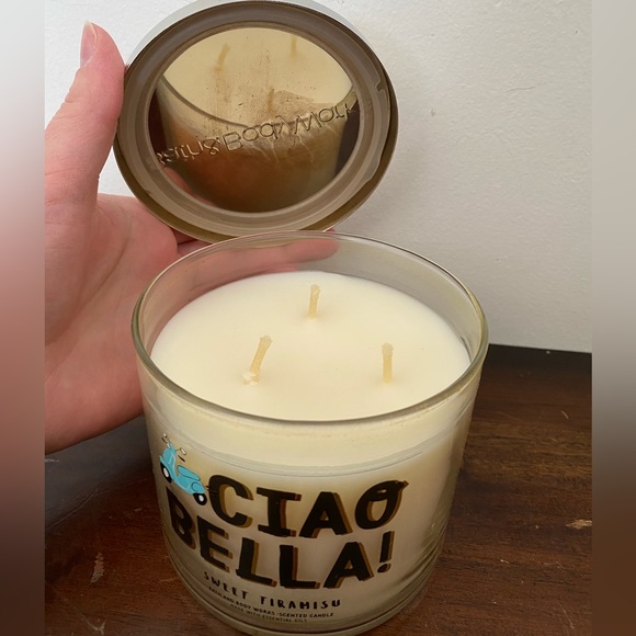 NWT Bath & Body Works Ciao Bella Sweet Tiramisu 3-wick candle - Picture 2 of 3
